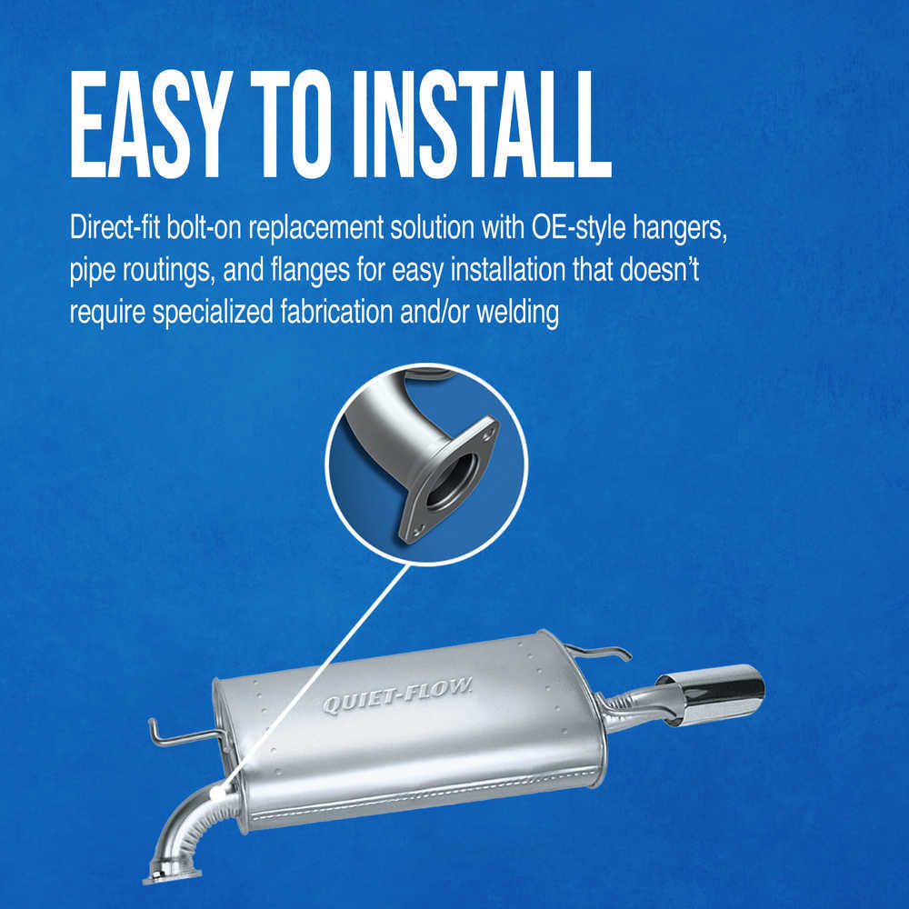 Quiet-Flow SS Direct Fit Exhaust Muffler Assembly