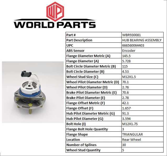 Ensemble de moyeu de roue Worldparts