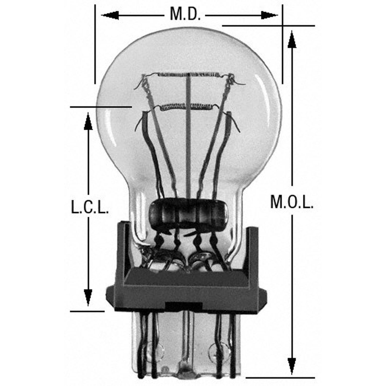 WAGNER LIGHTING - Turn Signal Light Bulb (Front) - WLP 3057NA