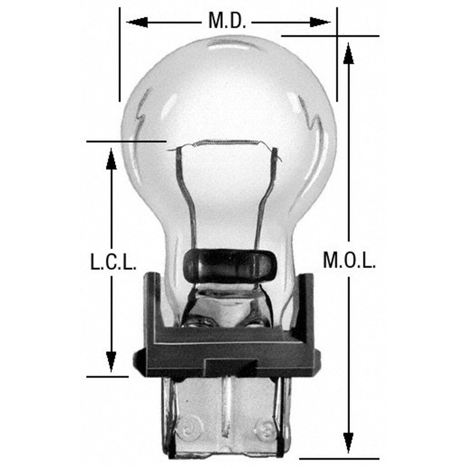 WAGNER LIGHTING - Turn Signal Light Bulb (Rear) - WLP 3156NA