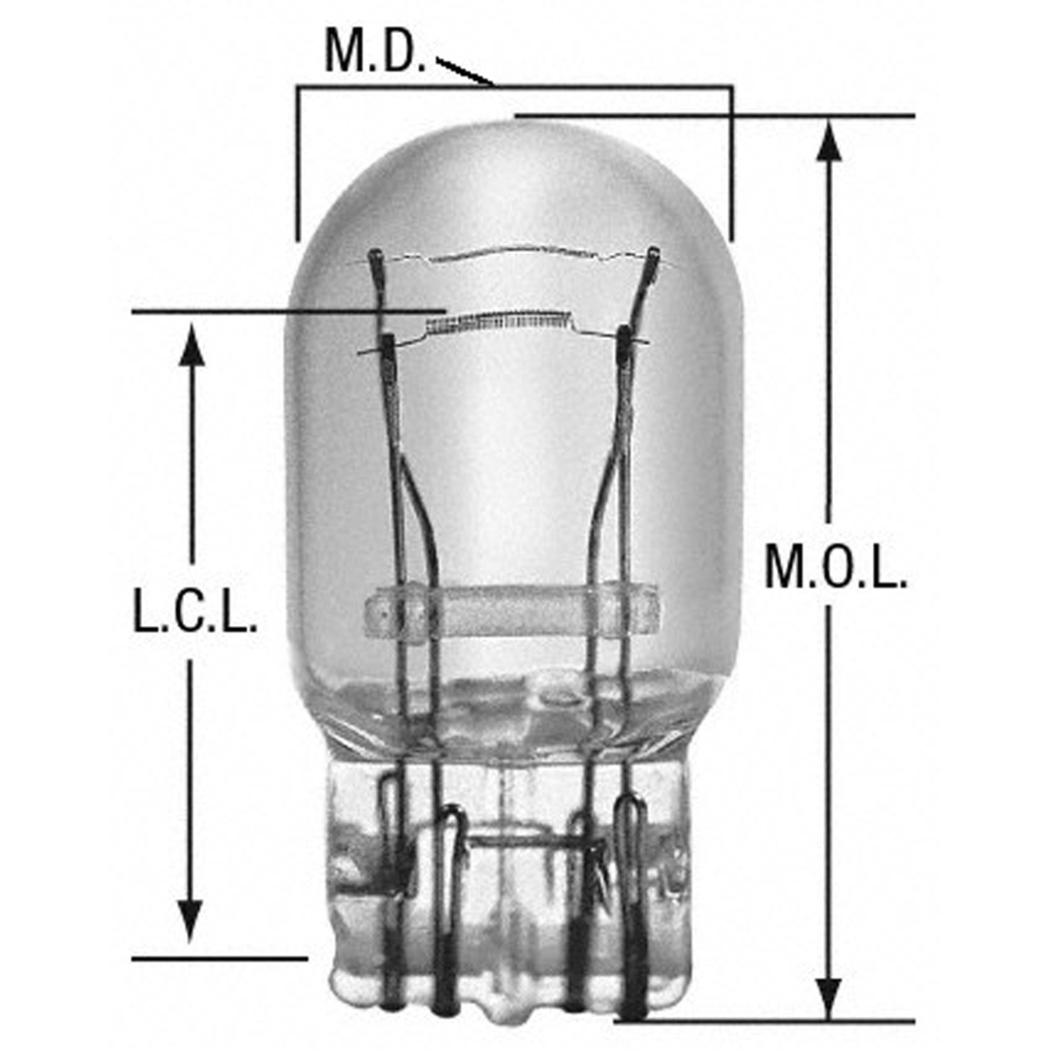 WAGNER LIGHTING - Turn Signal Light Bulb (Rear) - WLP BP7443