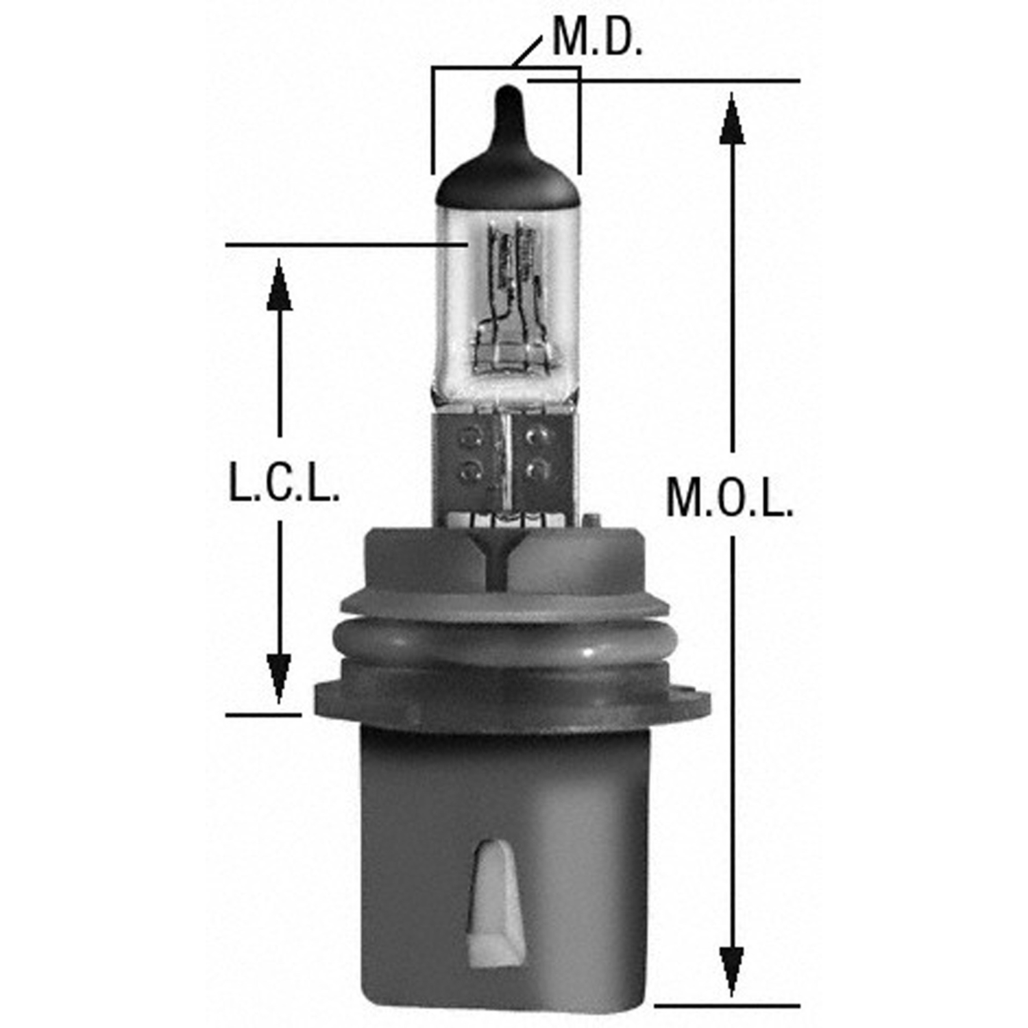 WAGNER LIGHTING - Headlight Bulb (High Beam and Low Beam) - WLP BP9007
