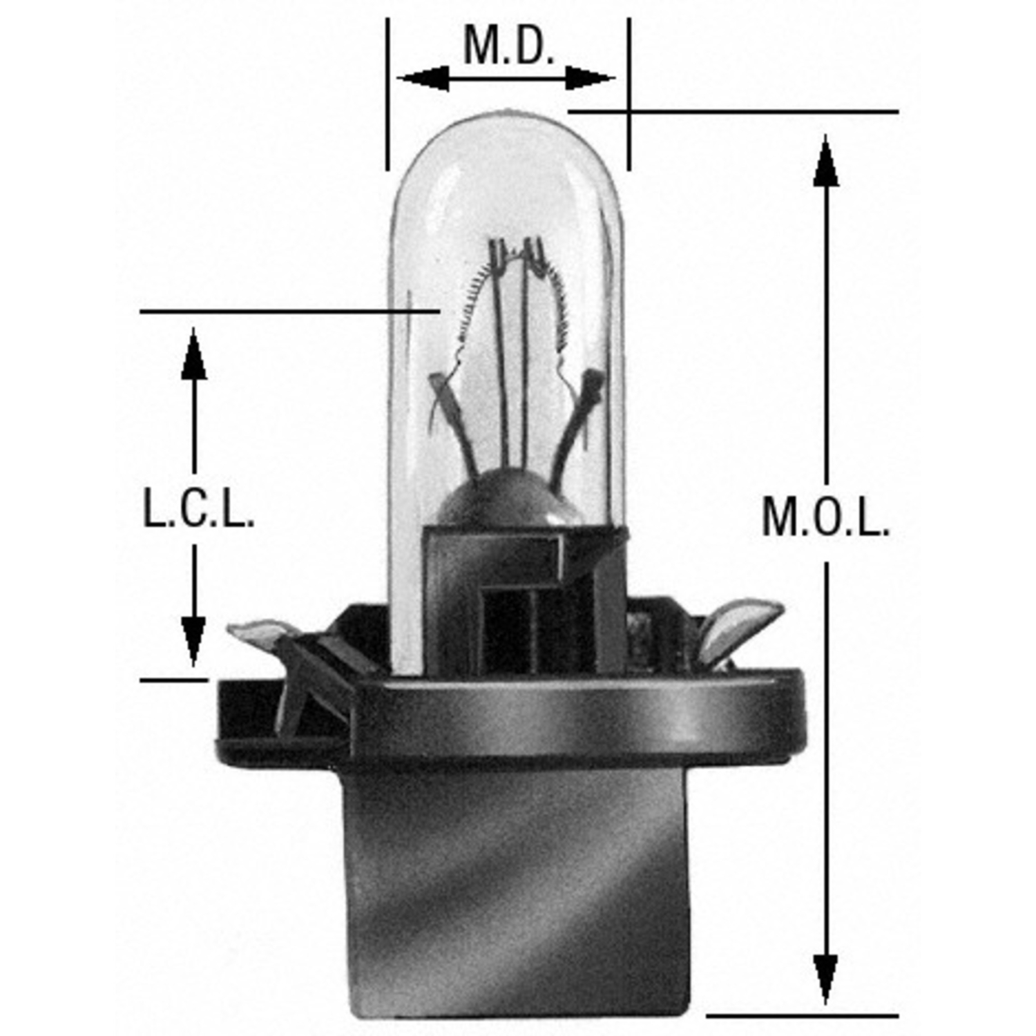 WAGNER LIGHTING - Miniature Lamp Boxed High Beam Indicator Light - WLP PC74