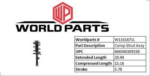 Assemblage complet de la jambe de force Worldparts