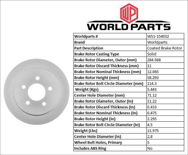 Worldparts Coated Rotor