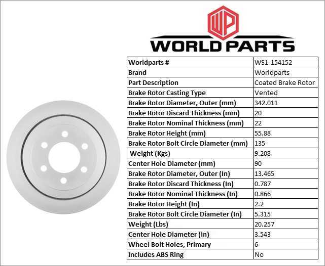 Worldparts Coated Rotor