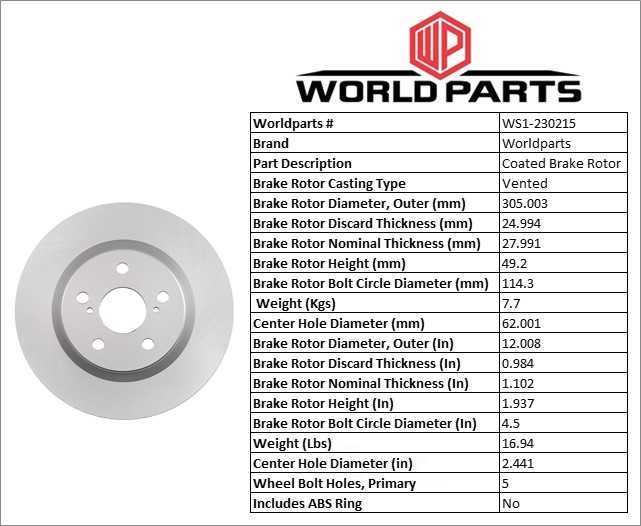 Worldparts Coated Rotor