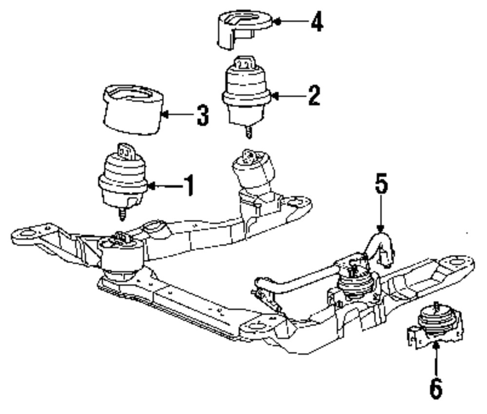 Location of motor mounts on ford taurus #3