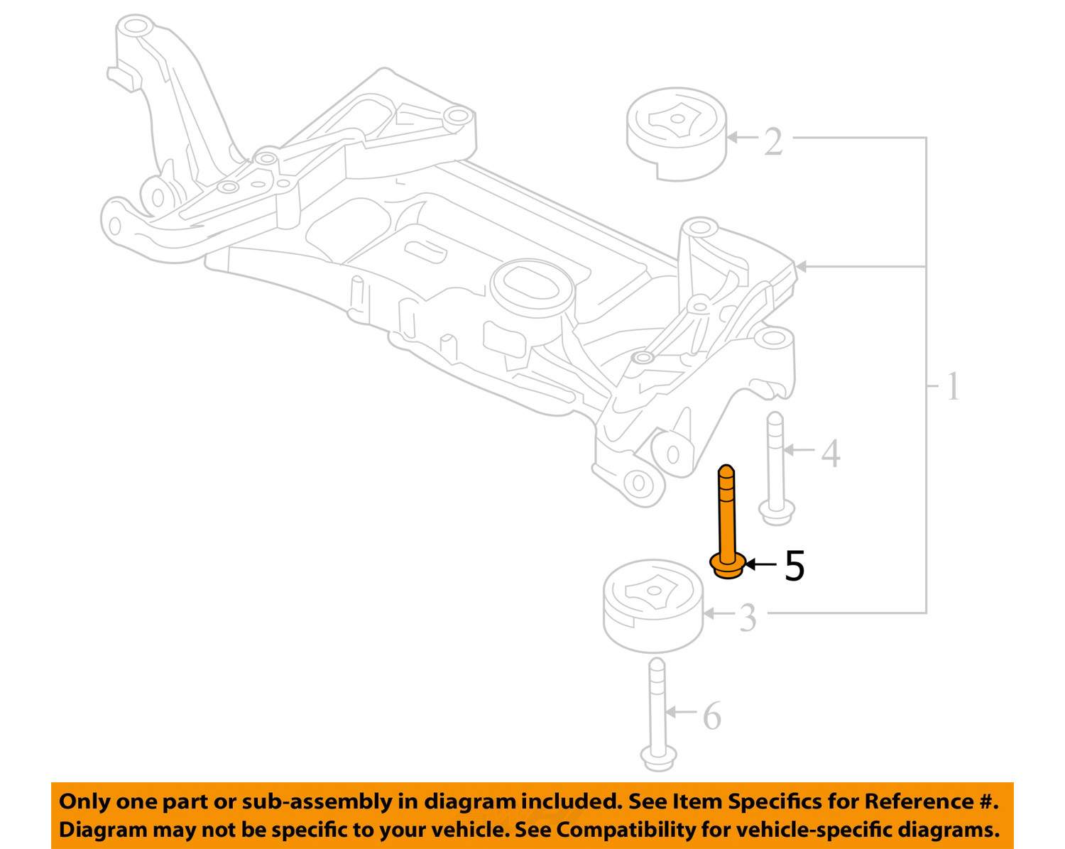 Genuine Volkswagen Shock Mount Bolt N-906-484-02