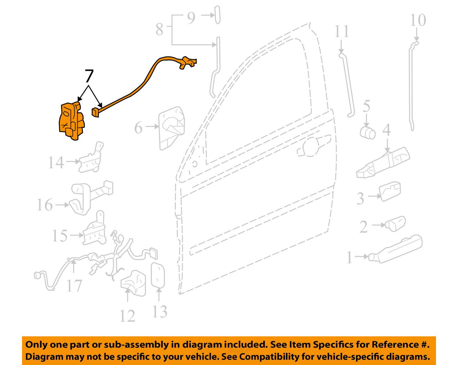 Pontiac Gm Oem 05 10 G6 Front Door Lock Actuator Motor 20846342 Ebay 7 On Diagram Only Genuine Oe Factory Original Item