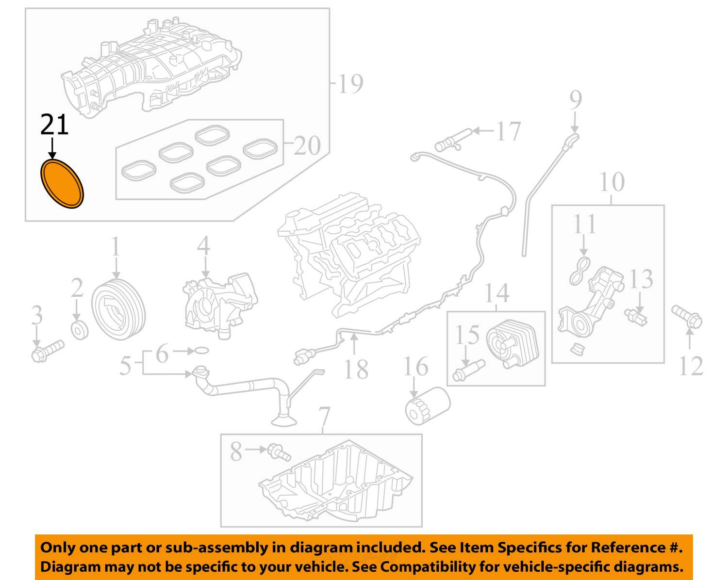 Ford OEM Gasket AT4Z9E936A - Genuine Ford Replacement Part